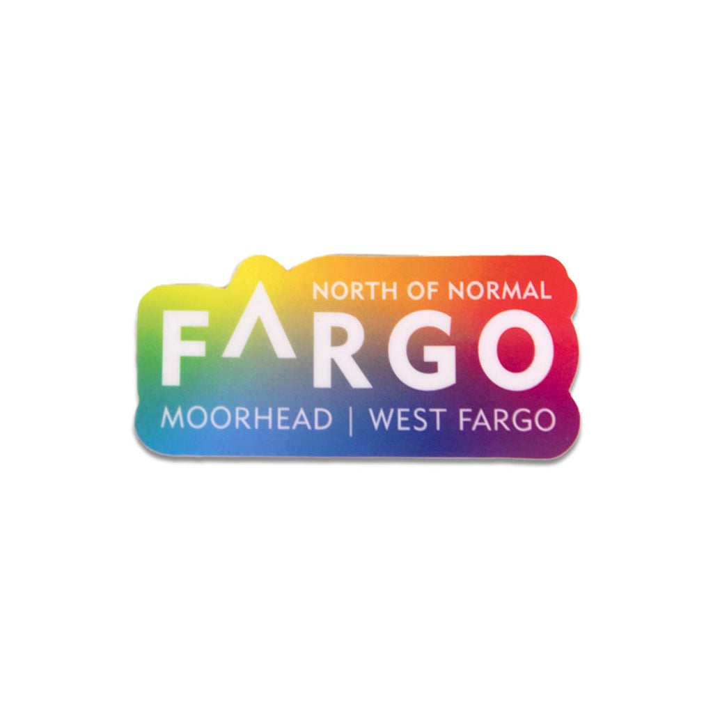 Sticker - Fargo North of Normal (rainbow)