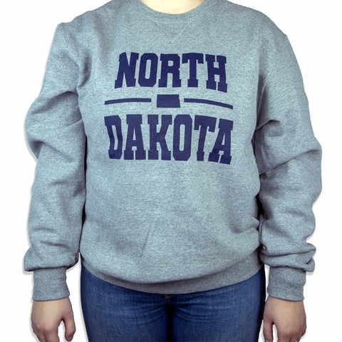 Sweatshirt - North Dakota Crewneck (gray)